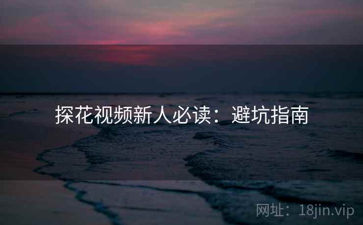 探花视频新人必读：避坑指南